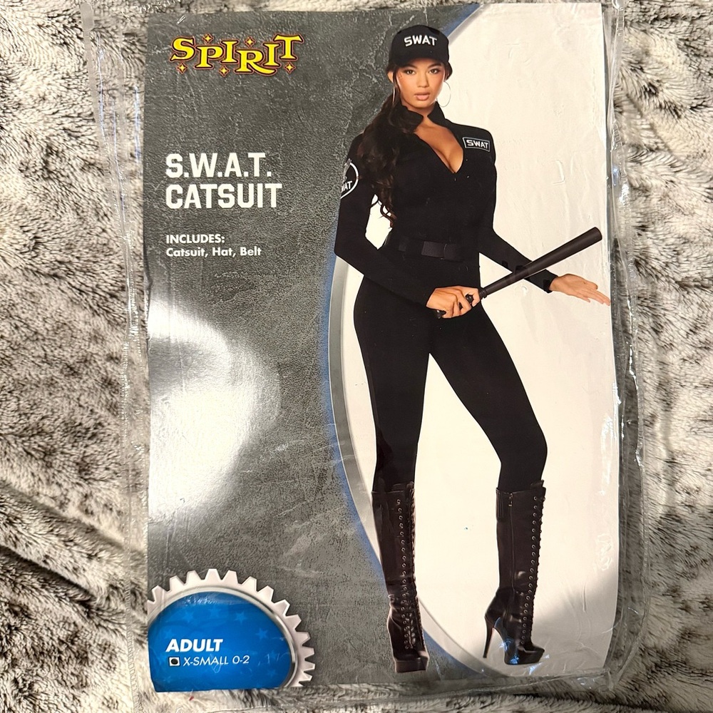 Women’s Spirit Halloween S.W.A.T. Catsuit Costume XS